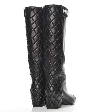 chanel knee high boots 2015|chanel tall boots 2021.